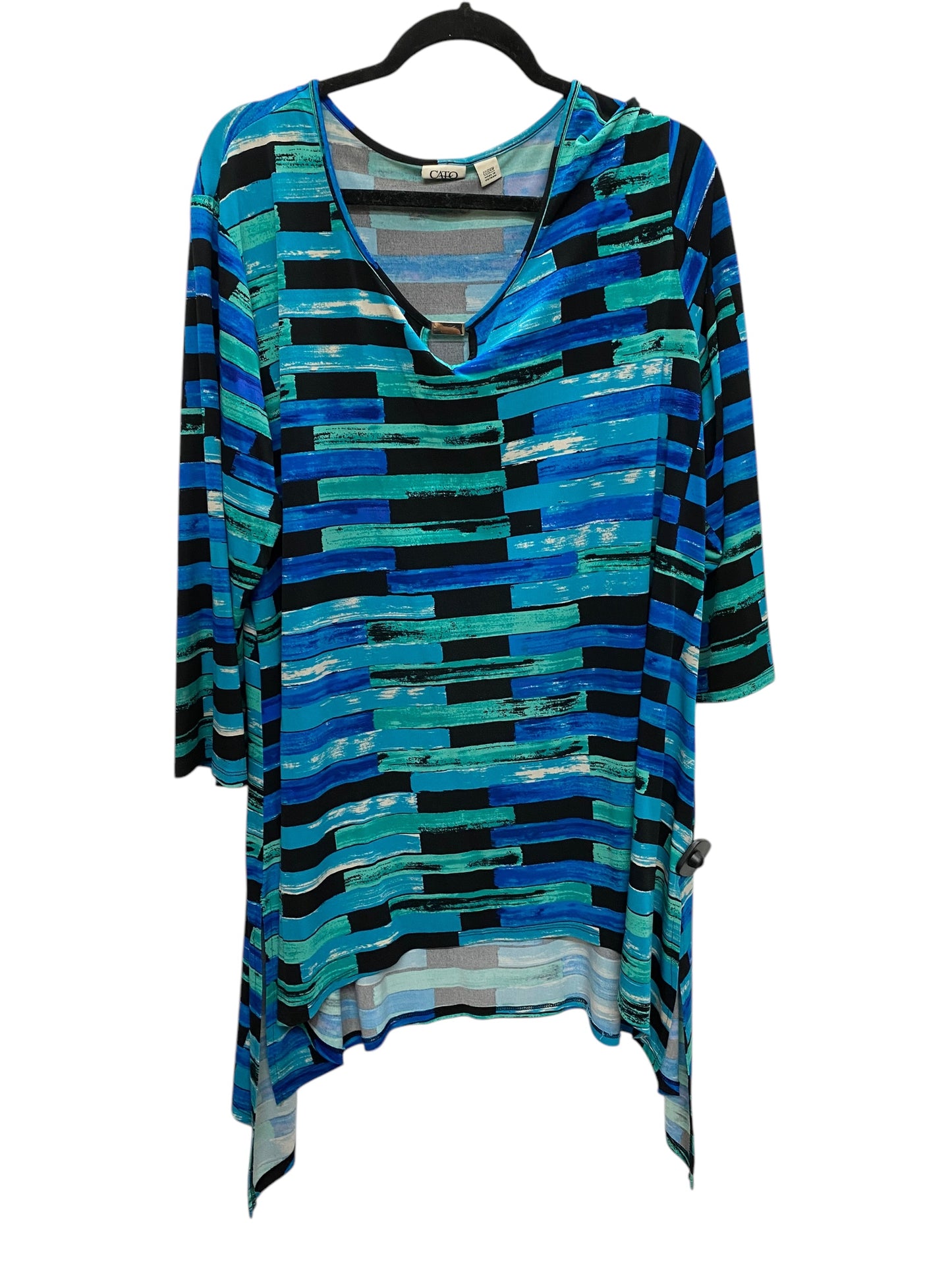 Top Long Sleeve By Cato In Blue, Size: 2x