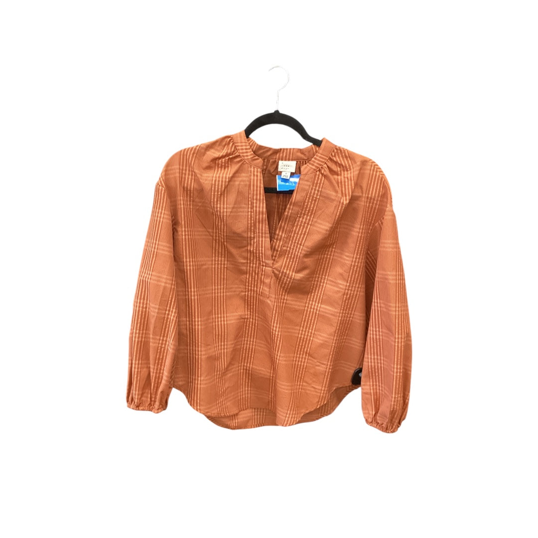 Top Long Sleeve By A New Day In Orange, Size: S