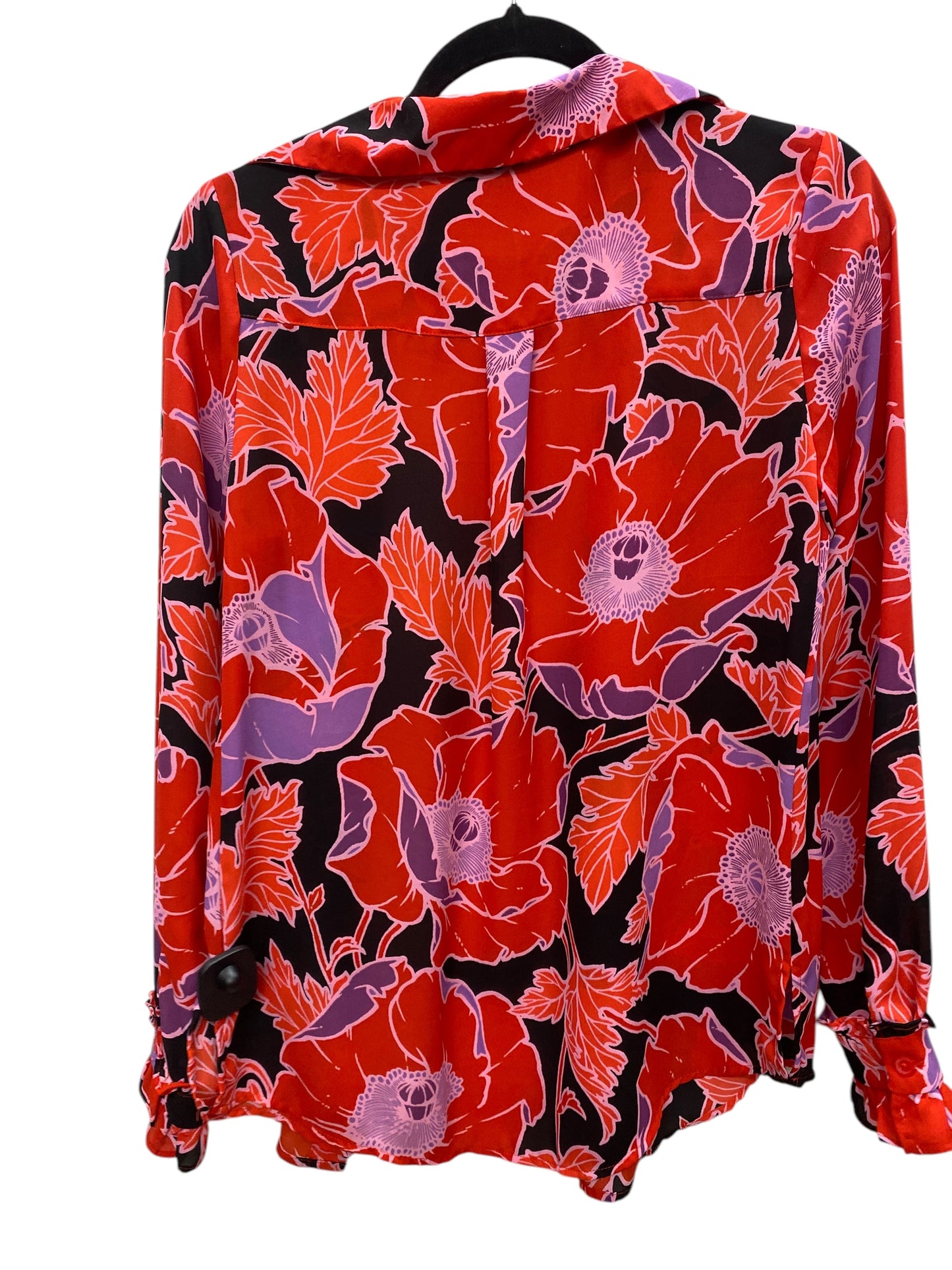 Top Long Sleeve By Who What Wear In Floral Print, Size: Xs