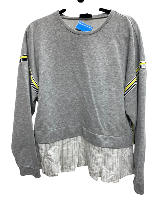 Top Long Sleeve By Maeve In Grey, Size: M