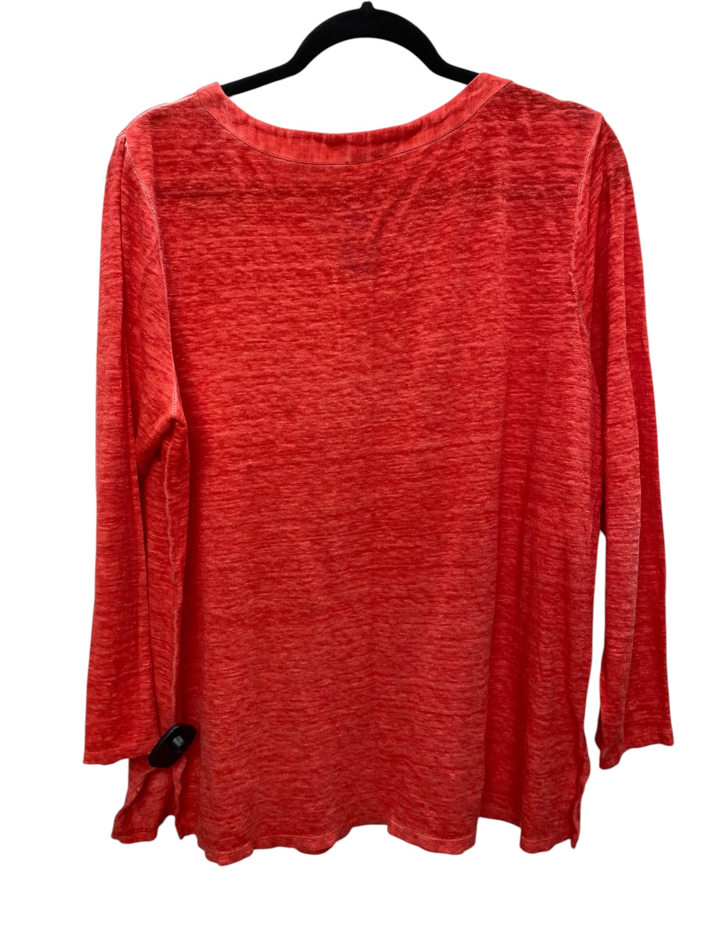 Top Long Sleeve By Chicos In Orange, Size: L