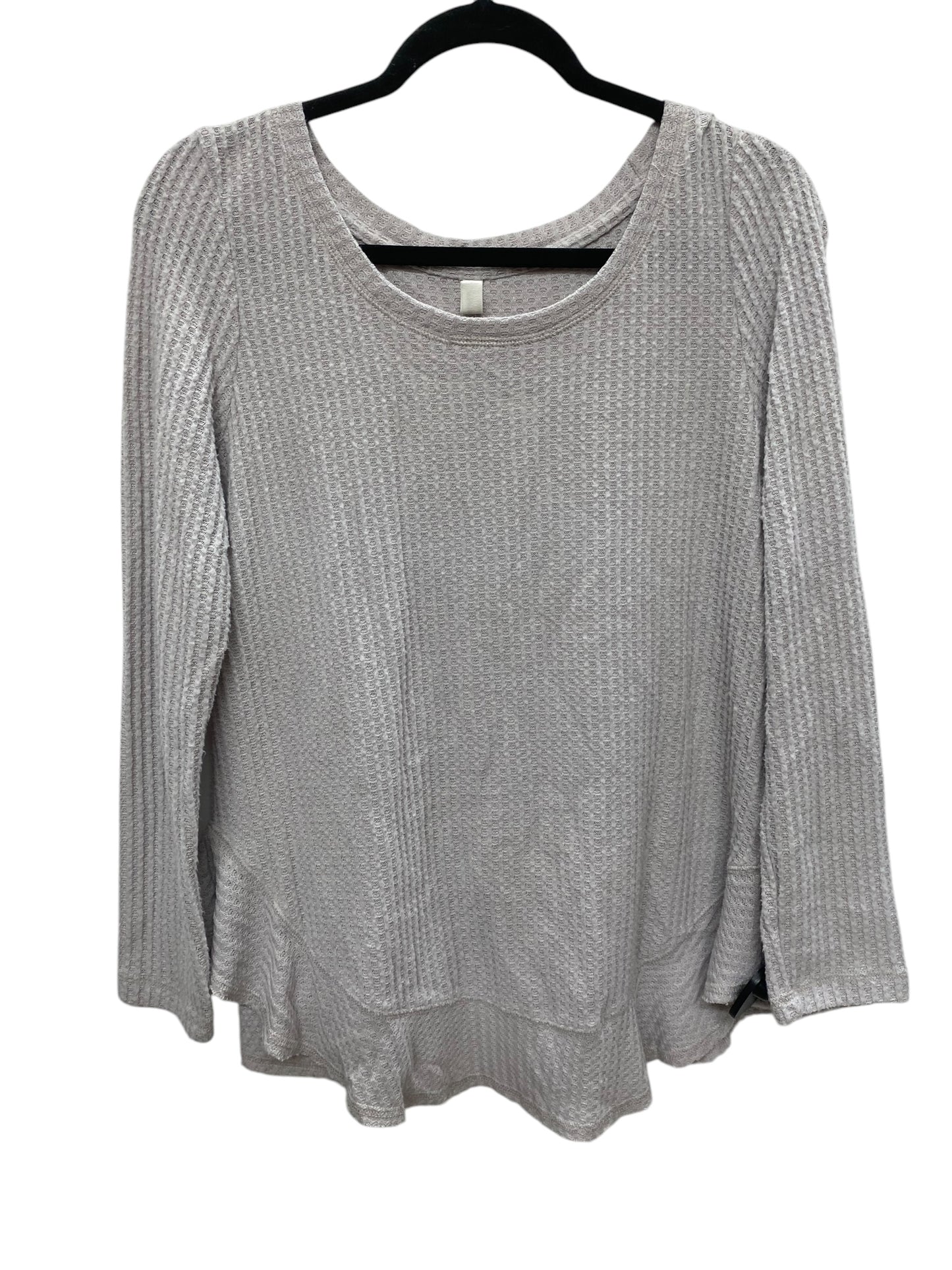 Top Long Sleeve By Wishlist In Grey, Size: S