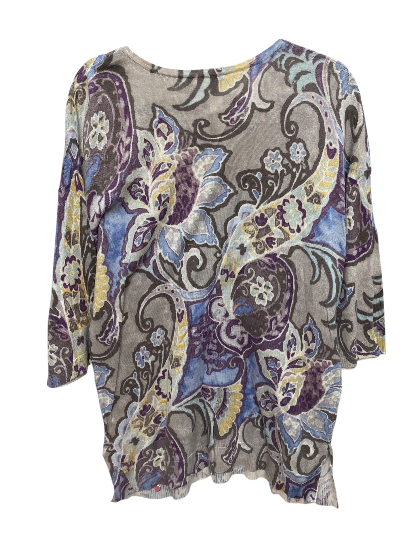 Top Long Sleeve By Chicos In Multi-colored, Size: M