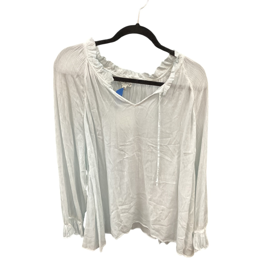 Top Long Sleeve By Wonderly In Blue, Size: Xl