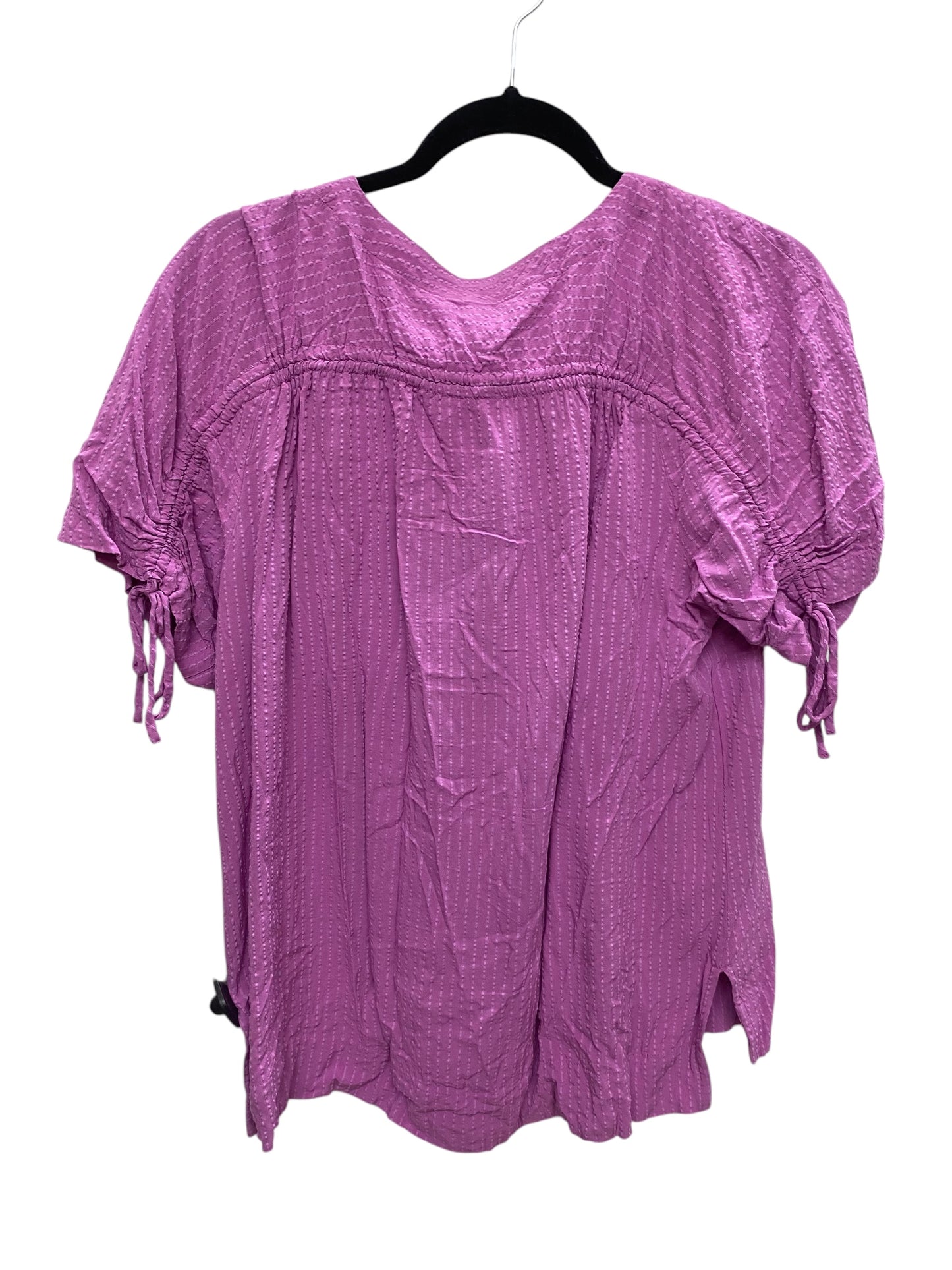 Top Short Sleeve By Loft In Purple, Size: M