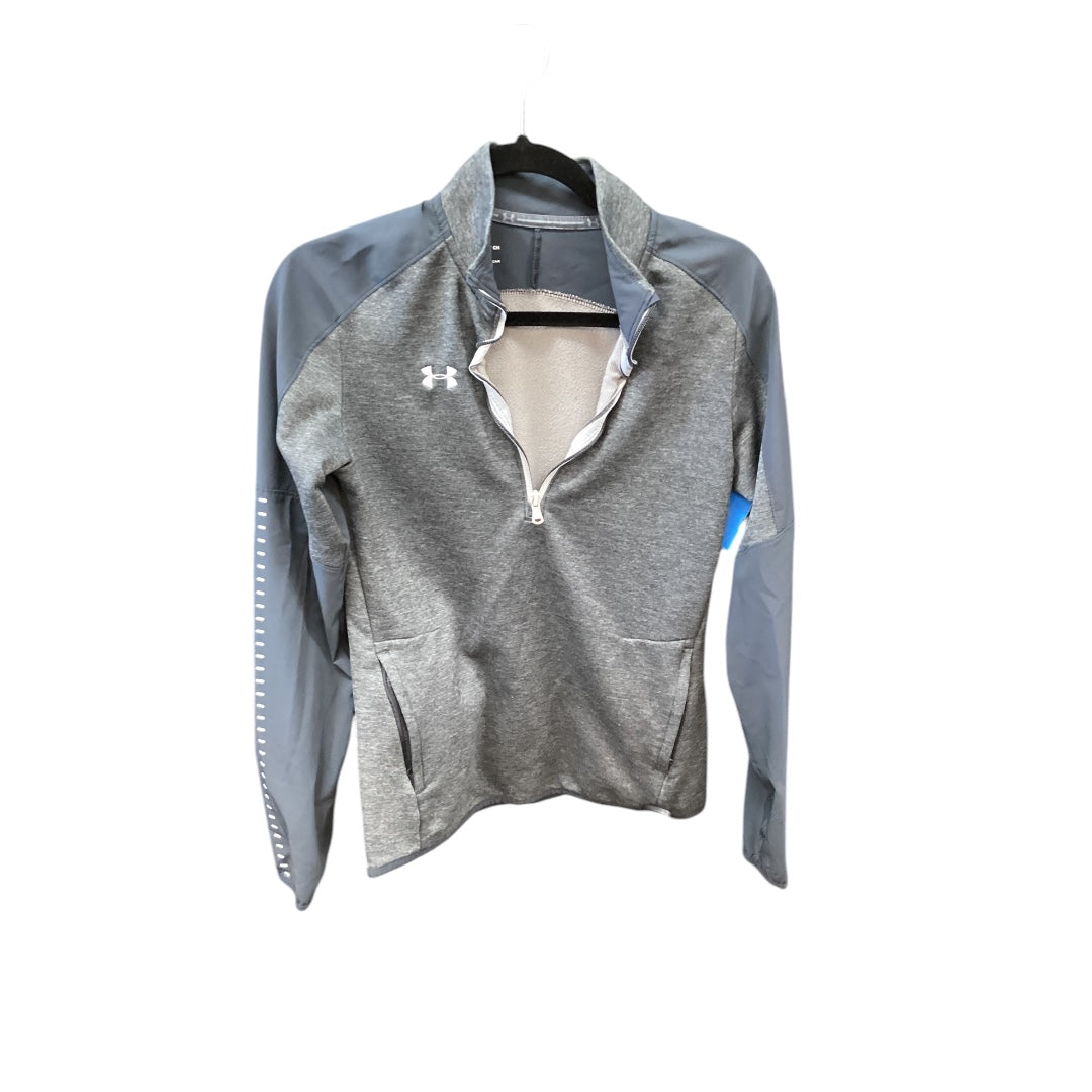 Athletic Jacket By Under Armour In Grey, Size: S