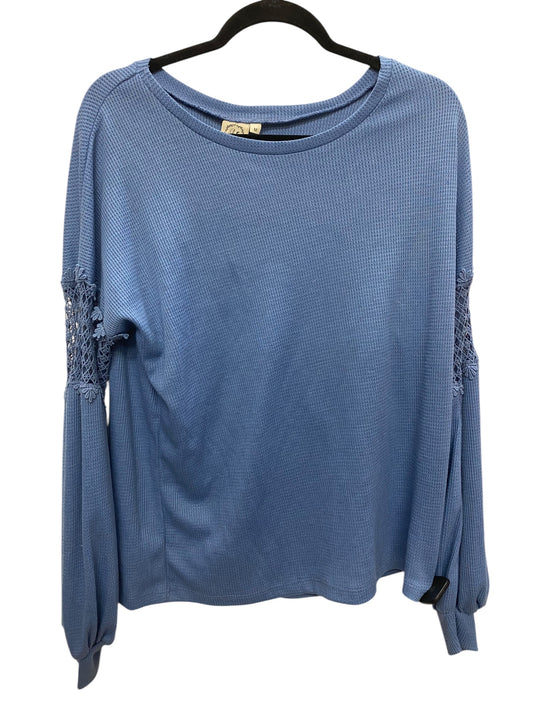 Top Long Sleeve By Clothes Mentor In Blue, Size: M