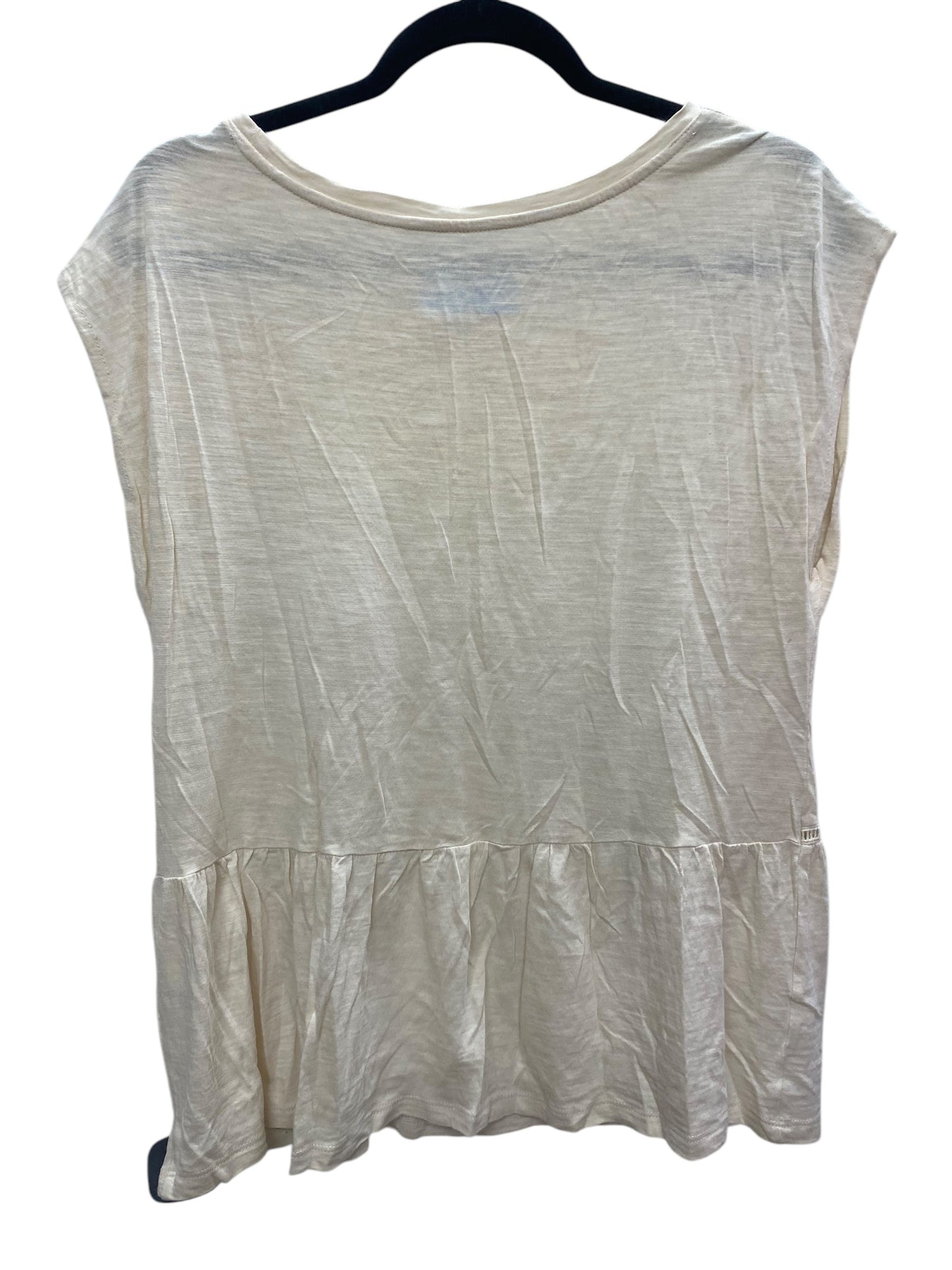 Top Sleeveless By Banana Republic In Cream, Size: M