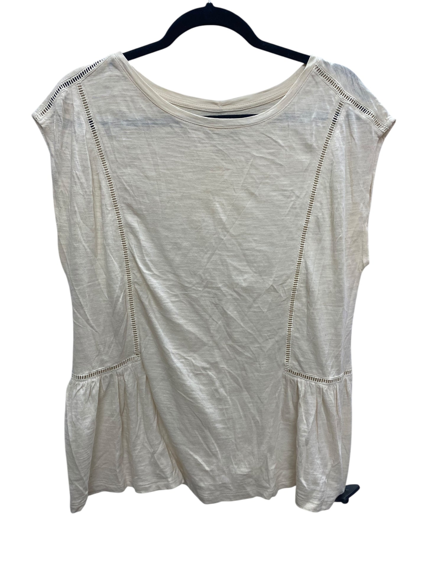 Top Sleeveless By Banana Republic In Cream, Size: M