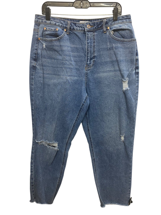 Jeans Straight By Clothes Mentor In Blue Denim, Size: 14