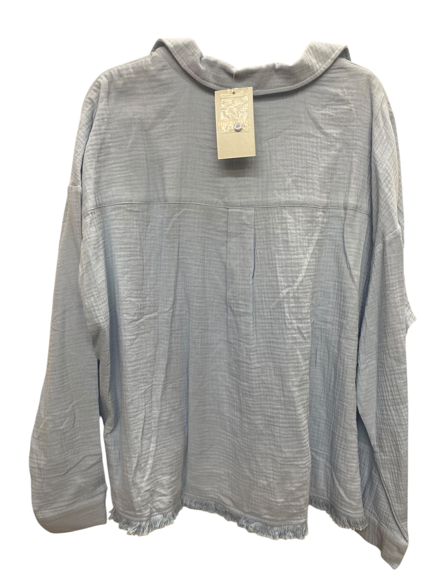 Top Long Sleeve By Ee Some In Blue, Size: M