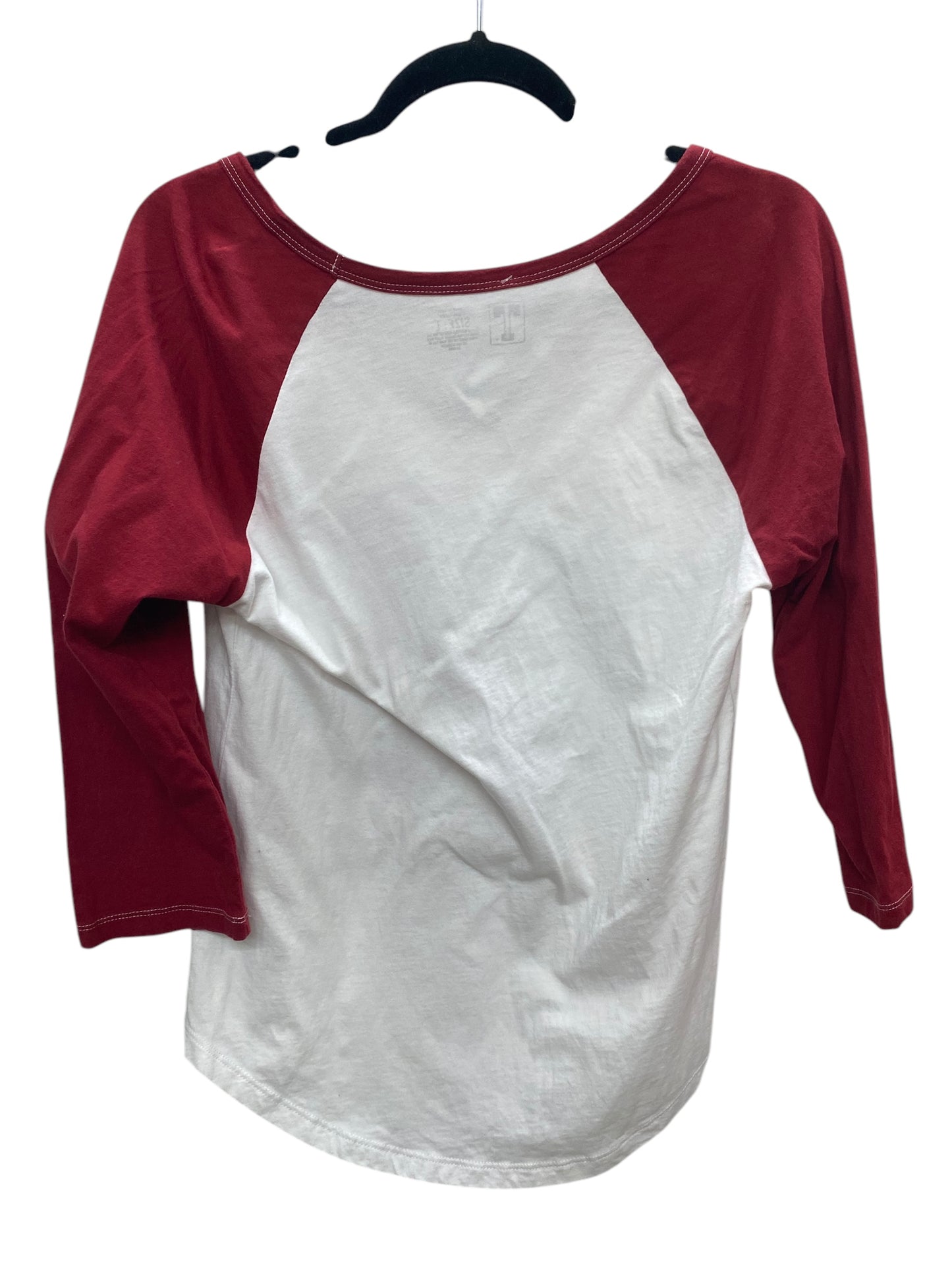 Top Long Sleeve By Clothes Mentor In Red & White, Size: L