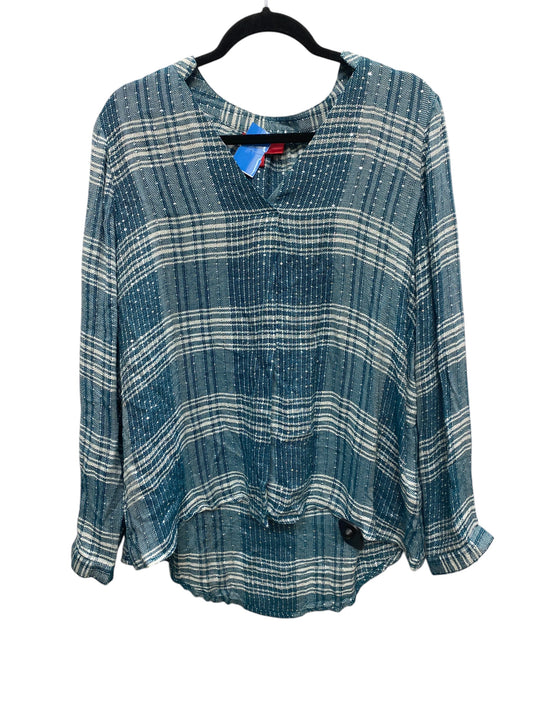 Top Long Sleeve By Jennifer Lopez In Blue, Size: L