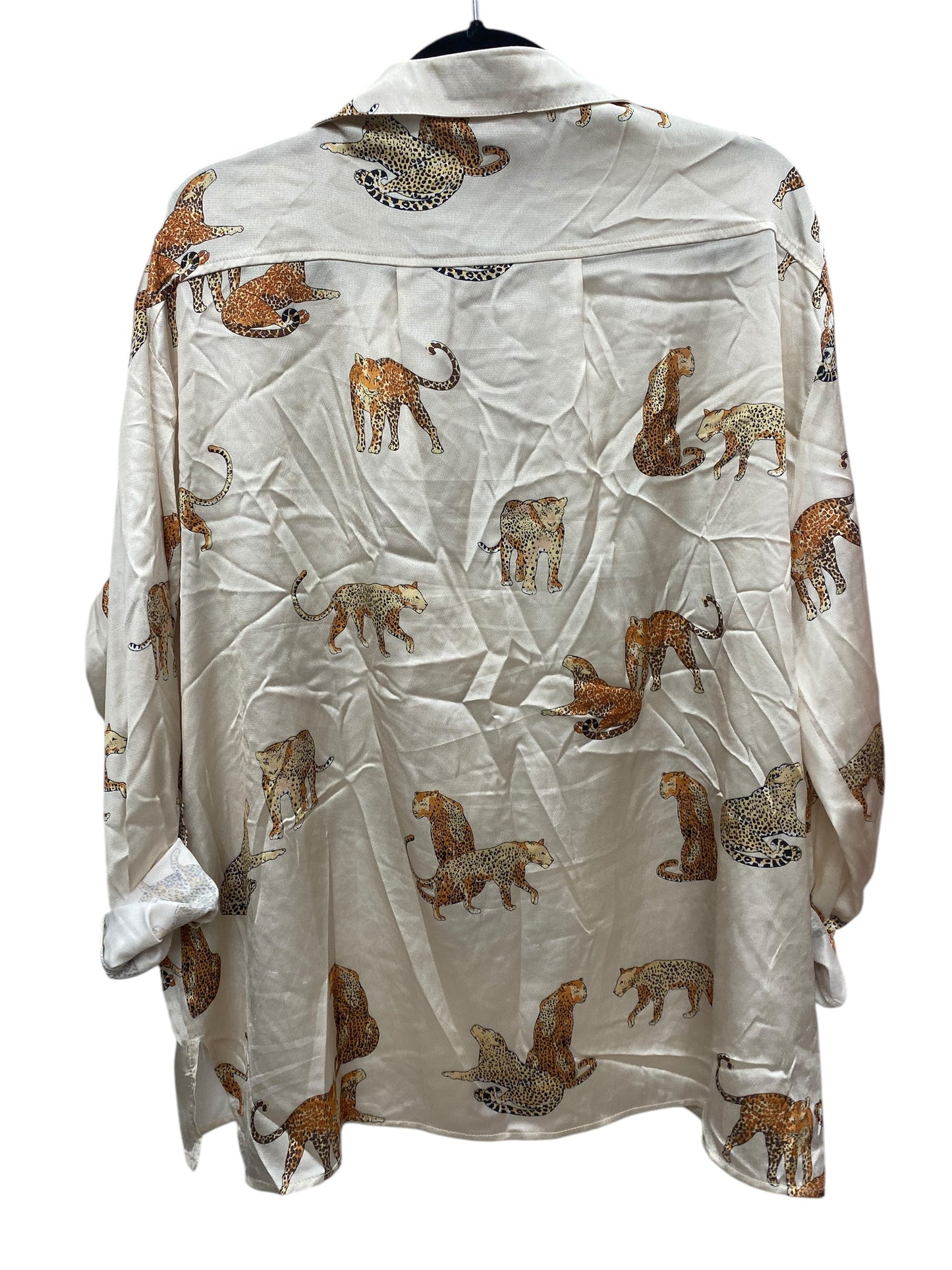 Top Long Sleeve By Umgee In Animal Print, Size: 1x