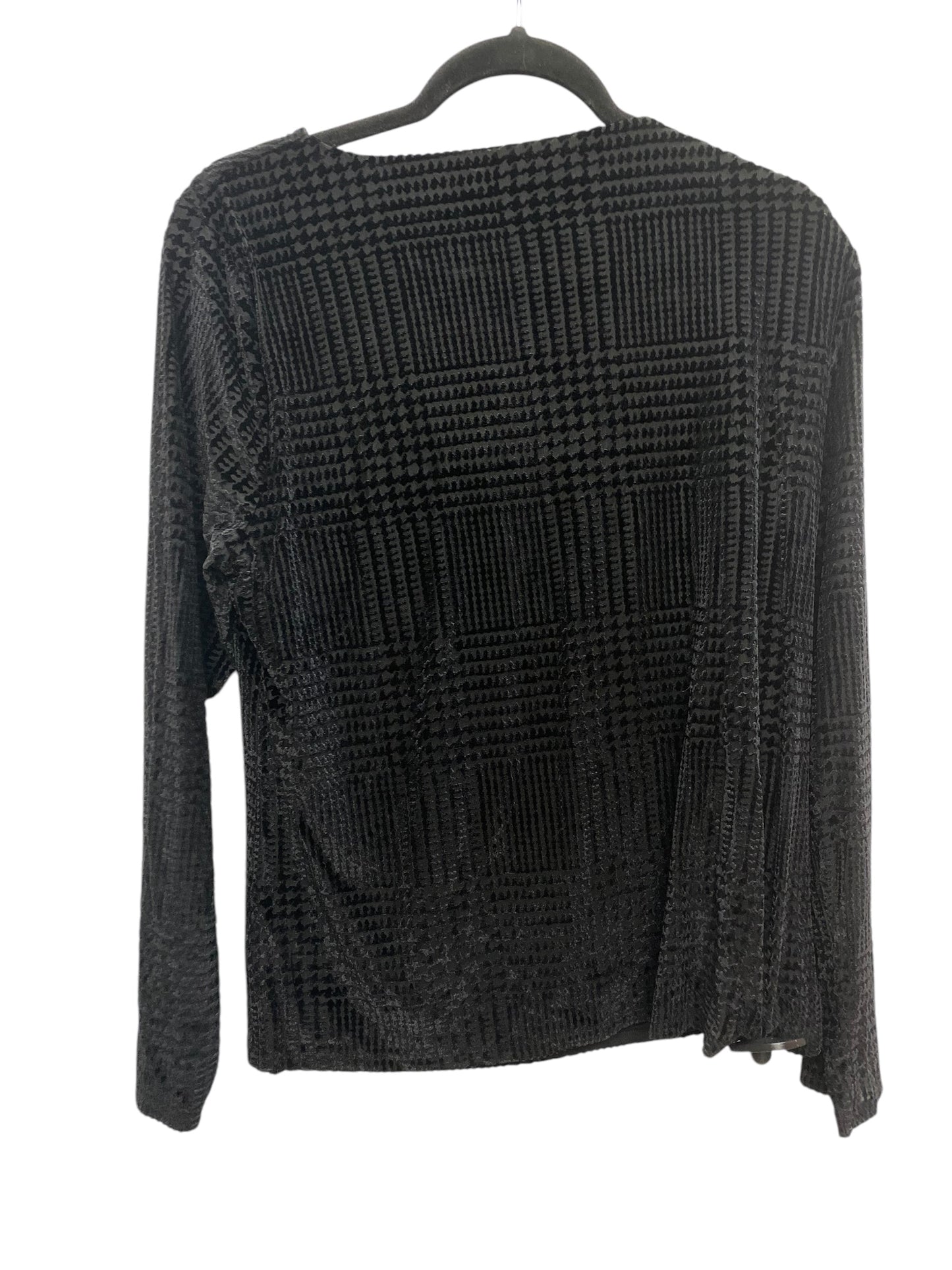 Top Long Sleeve By Talbots In Black, Size: L