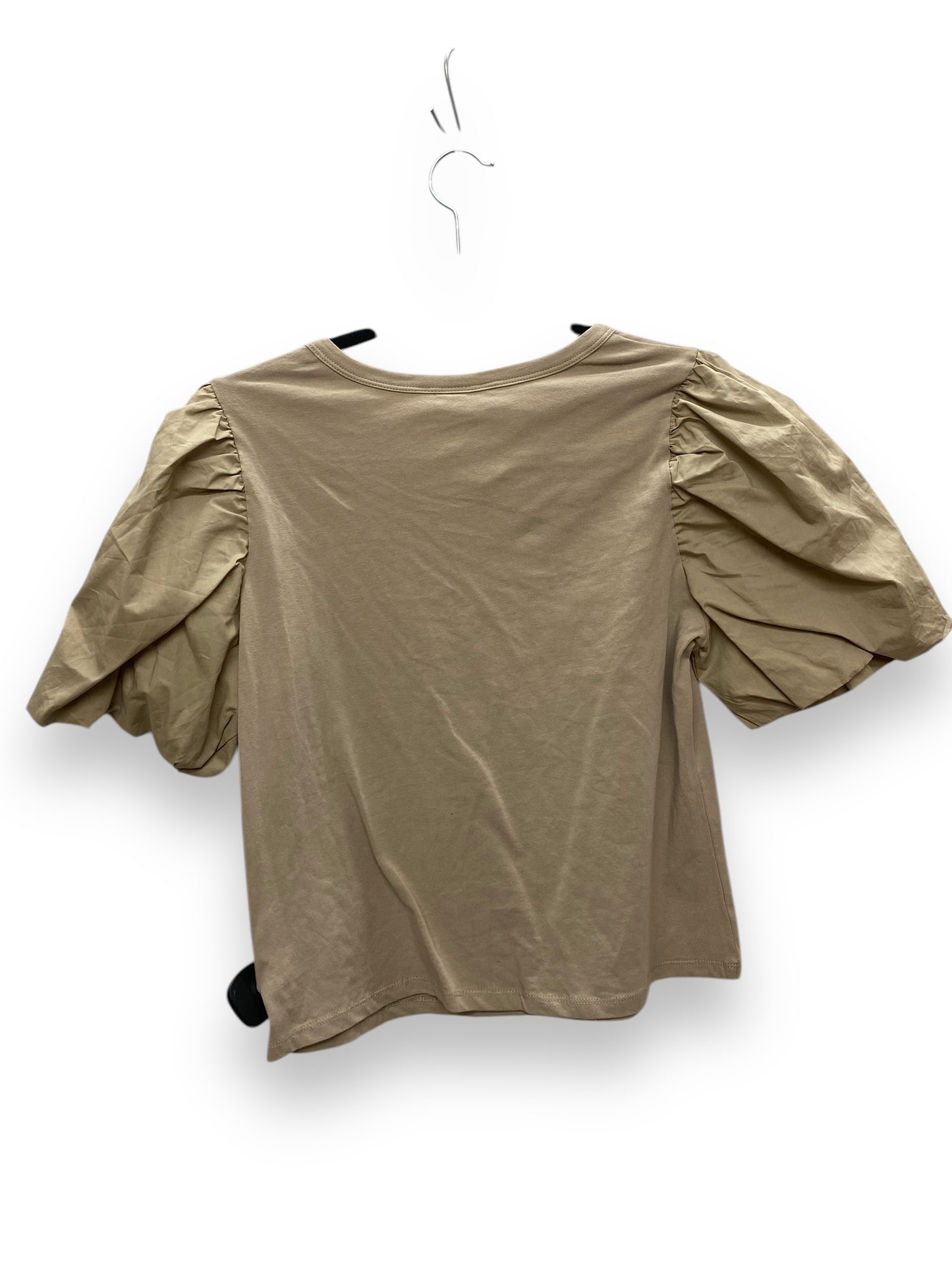 Top Short Sleeve By H&m In Tan, Size: L