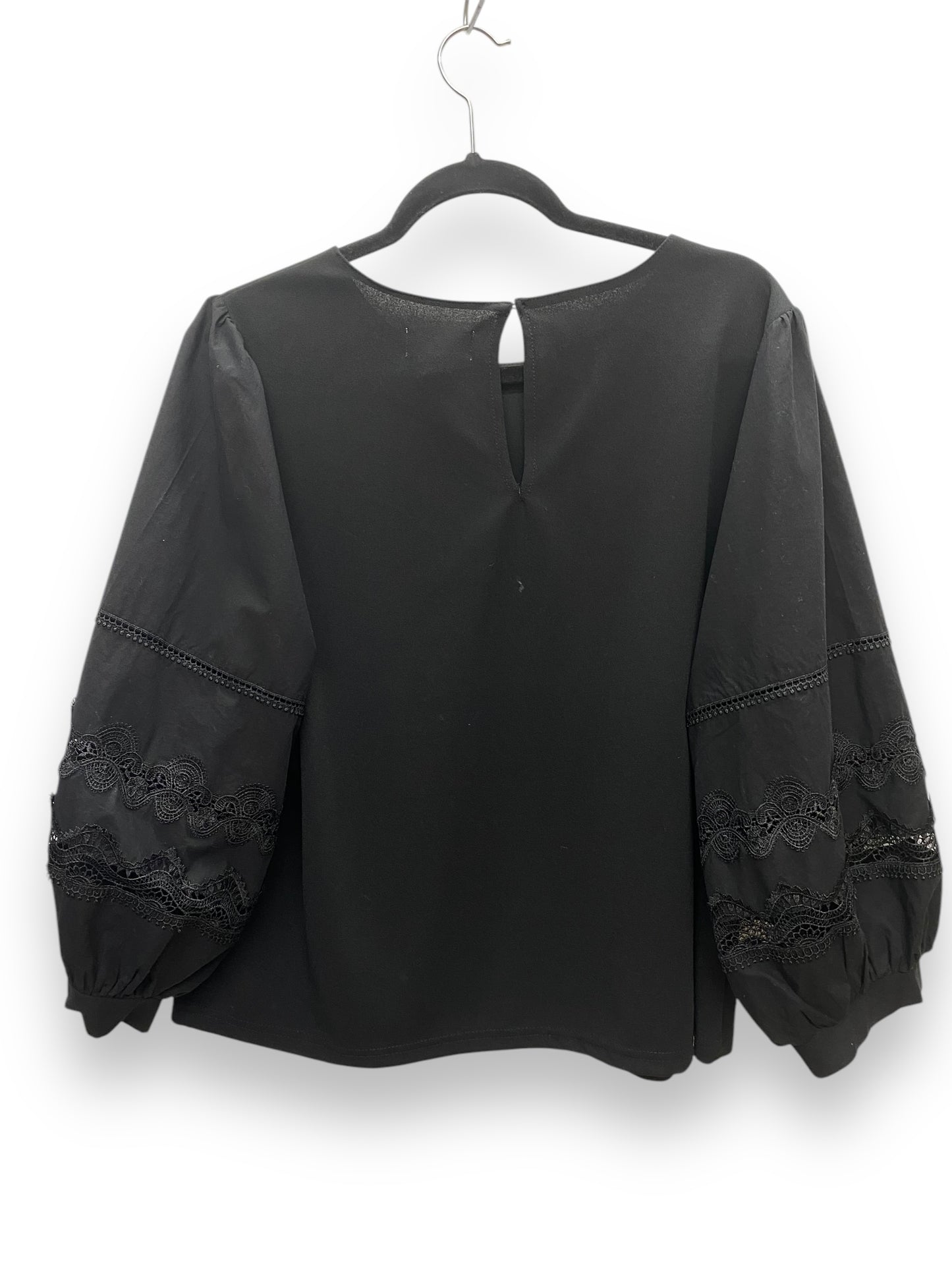 Top Long Sleeve By Melloday In Black, Size: Xl