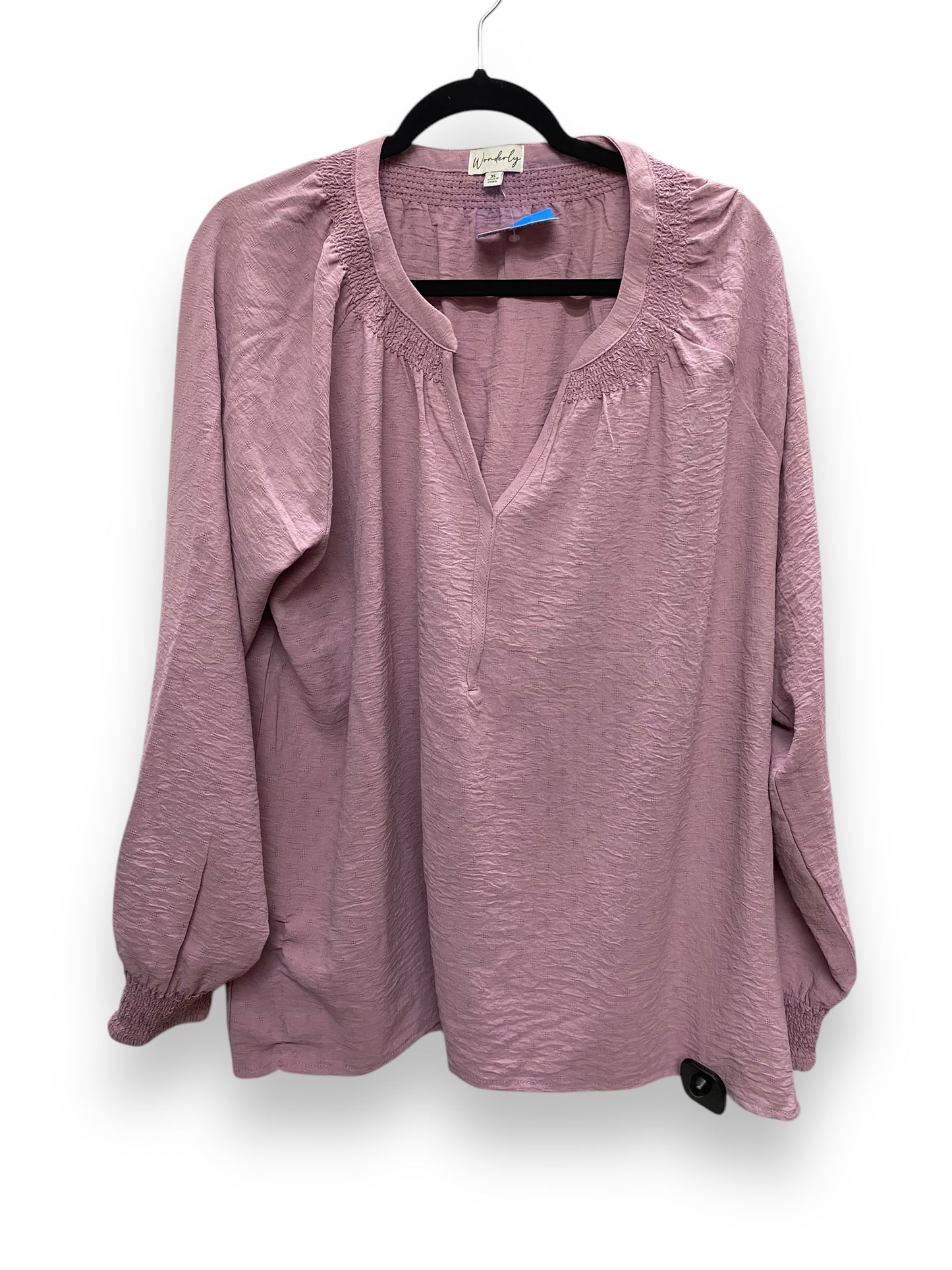 Top Long Sleeve By Wonderly In Purple, Size: Xl