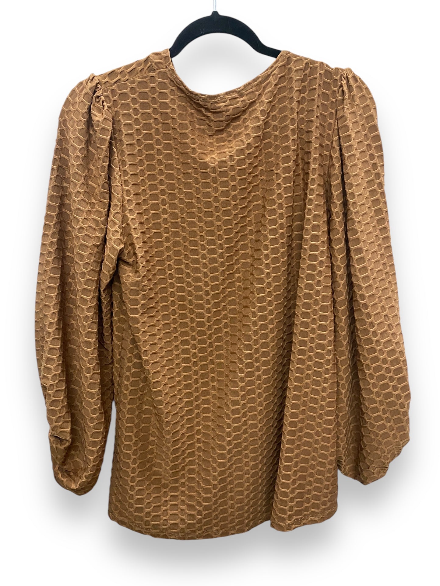 Top Long Sleeve By Jodifl In Brown, Size: S