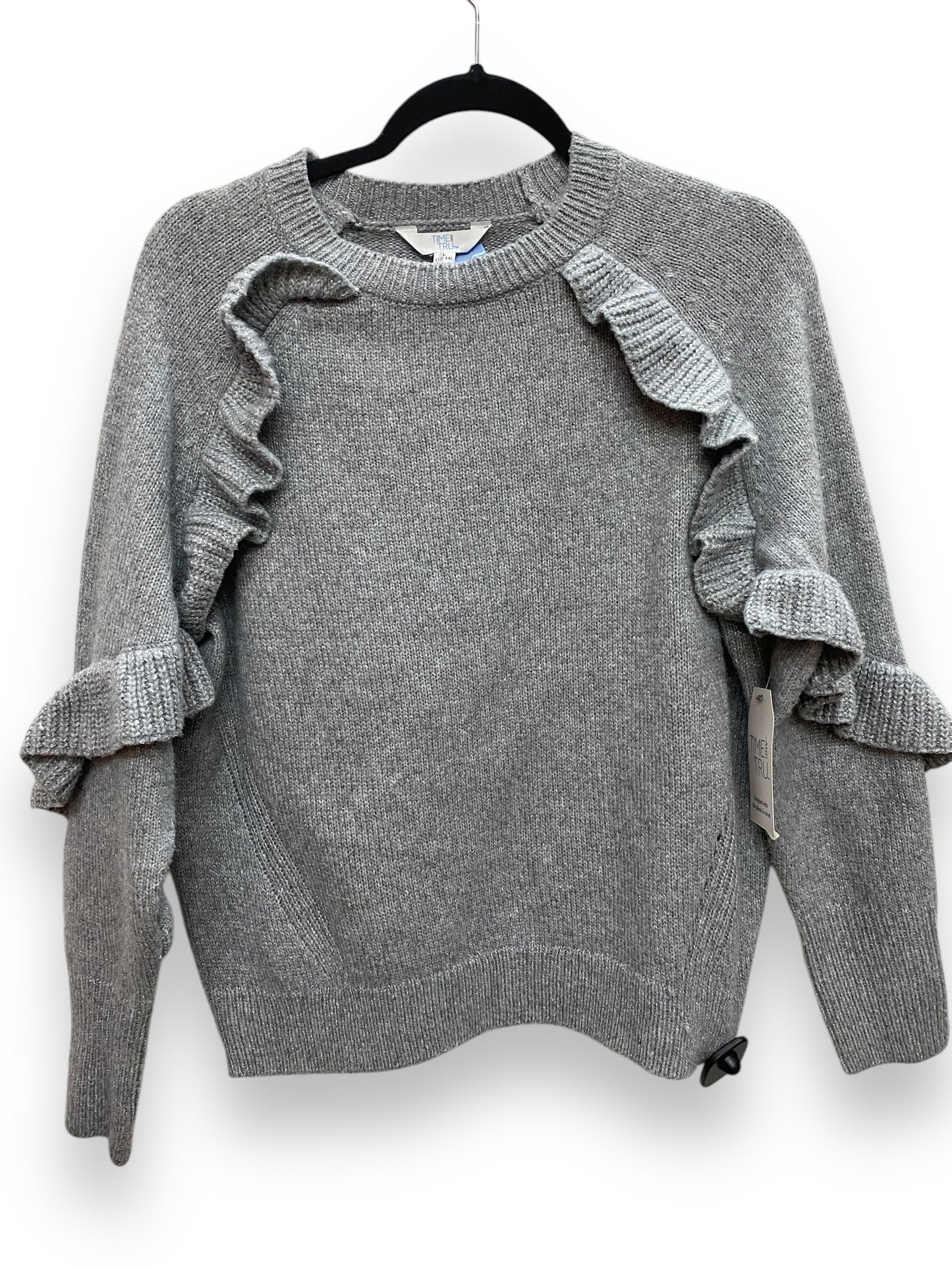 Sweater By Time And Tru In Grey, Size: L