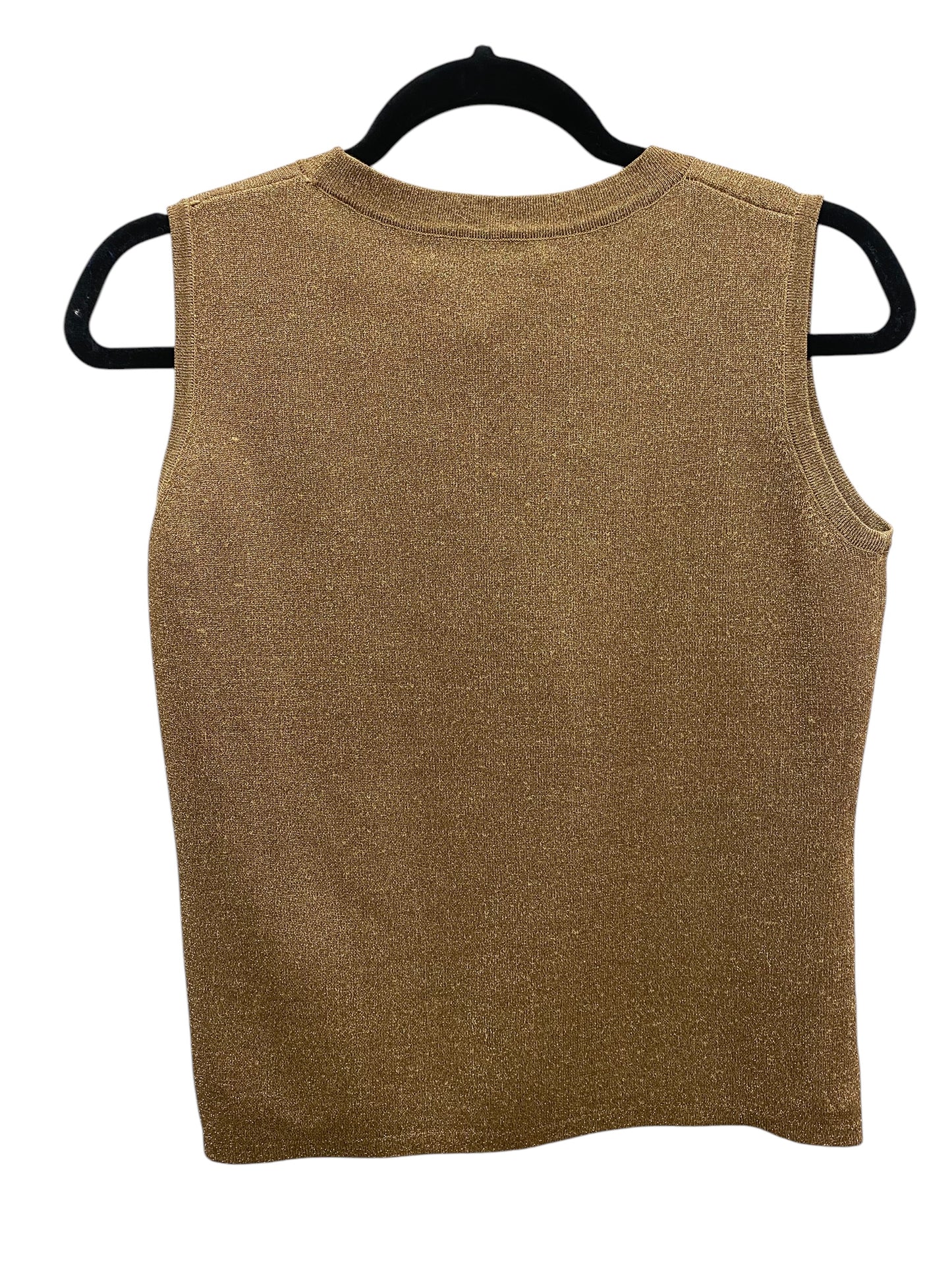 Top Sleeveless By Clothes Mentor In Gold, Size: L