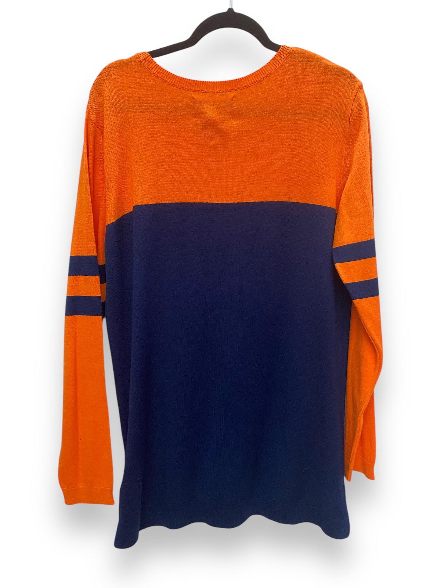 Top Long Sleeve By Clothes Mentor In Blue & Orange, Size: Xl