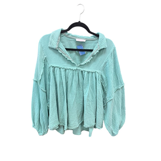 Top Long Sleeve By Ces Femme In Green, Size: S