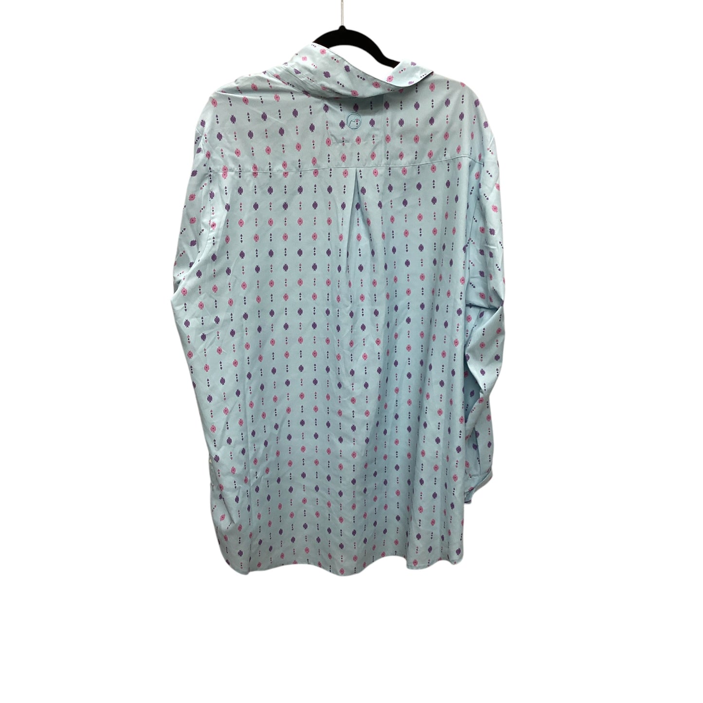 Top Long Sleeve By Magellan In Blue, Size: 3x