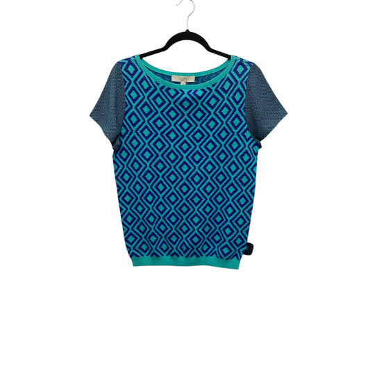 Top Short Sleeve By Loft In Blue, Size: M