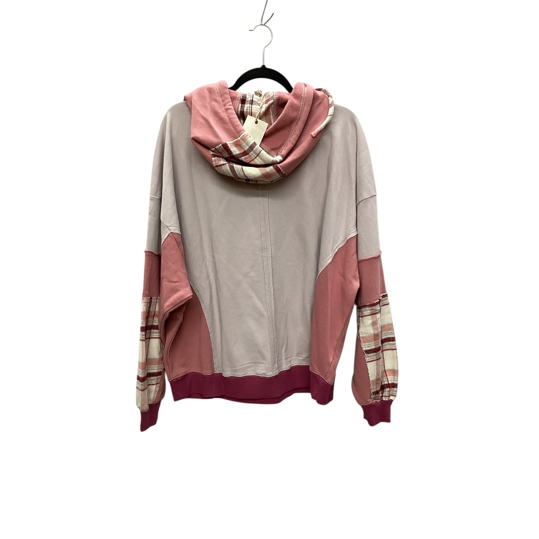 Sweatshirt Hoodie By Easel In Pink, Size: L