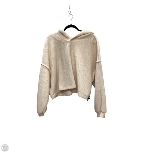 Sweatshirt Hoodie By Double Zero In Cream, Size: M