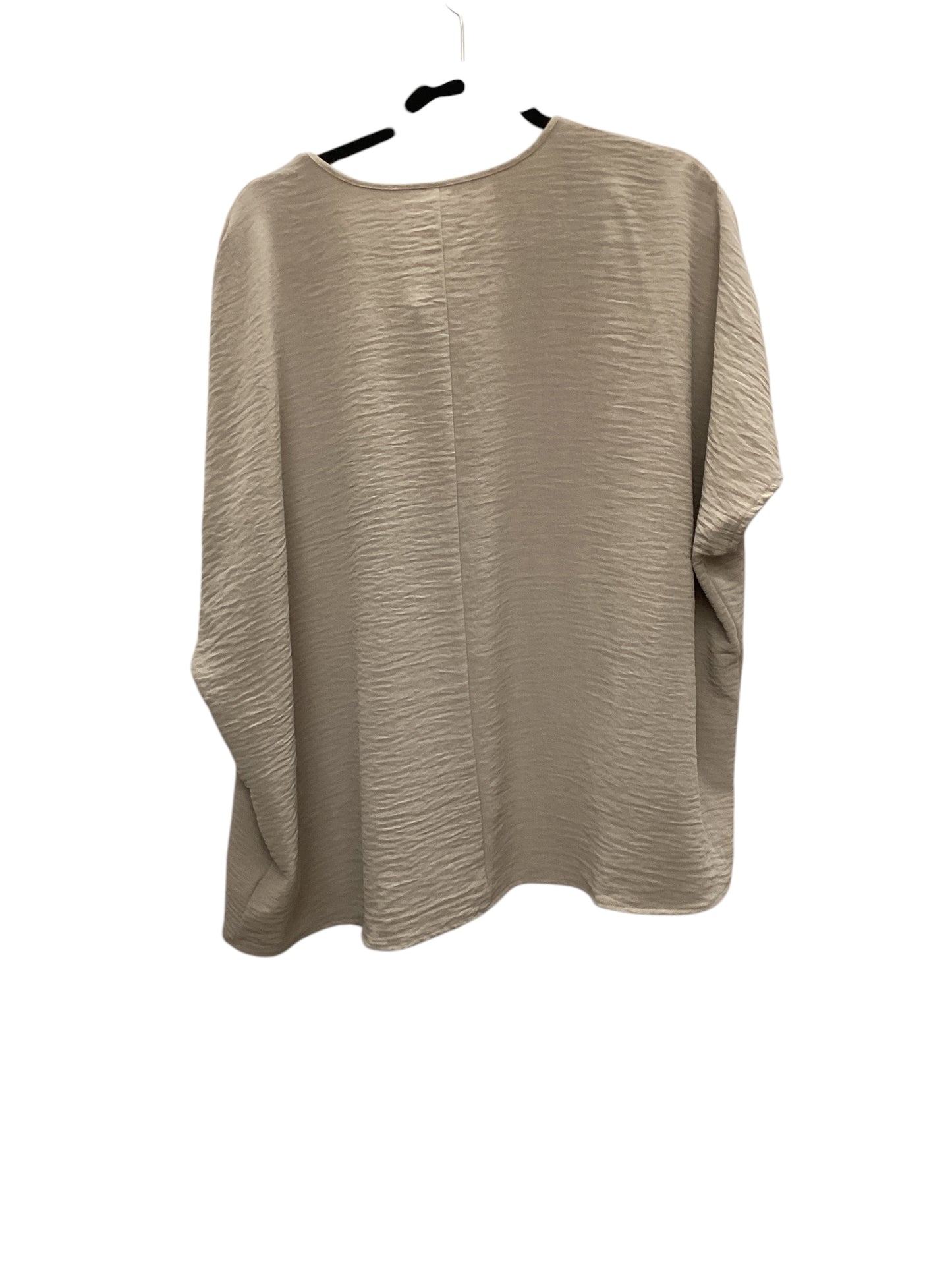 Top Short Sleeve By Zenana Outfitters In Beige, Size: L