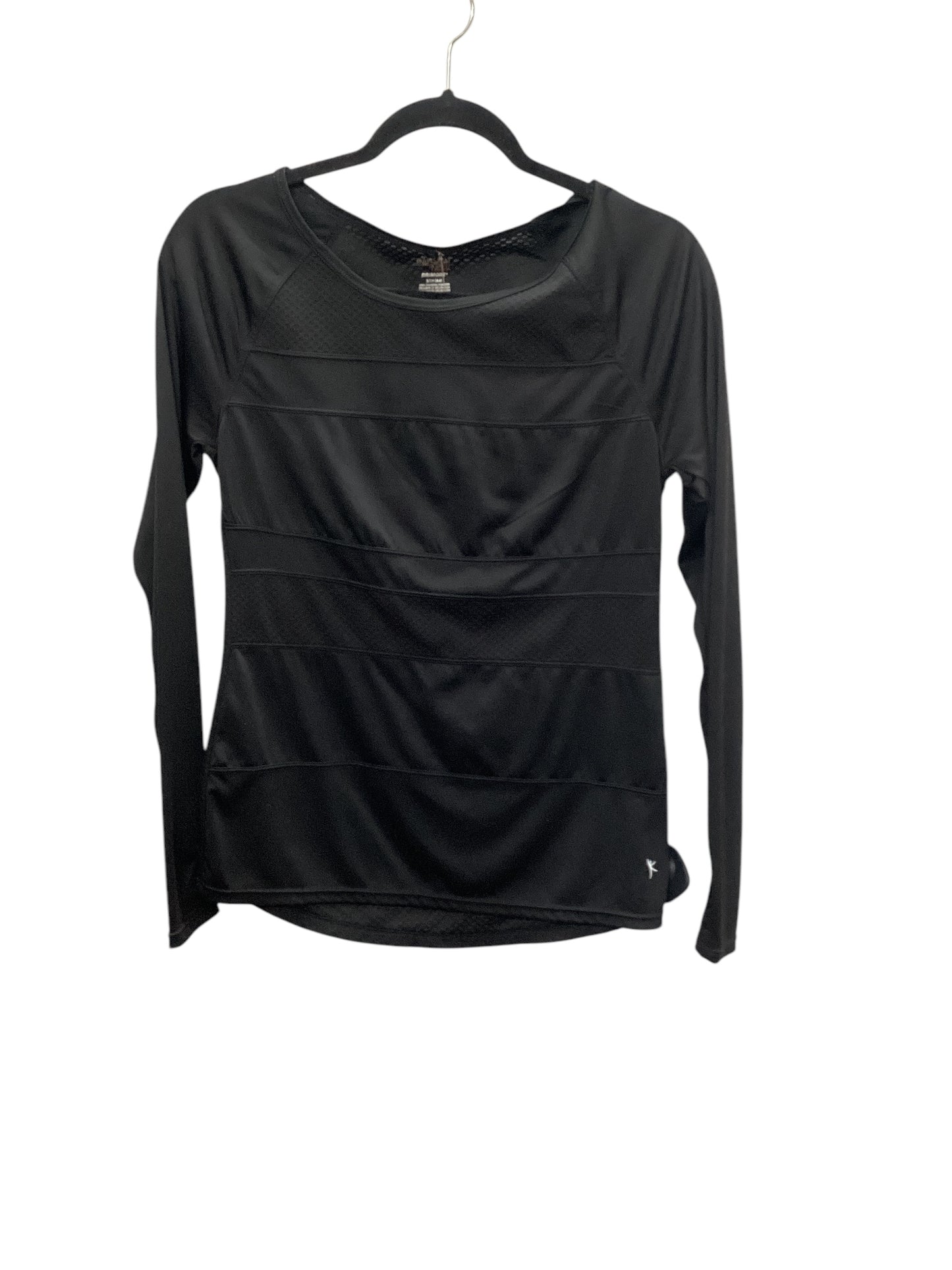 Athletic Top Long Sleeve Crewneck By Danskin Now In Black, Size: S