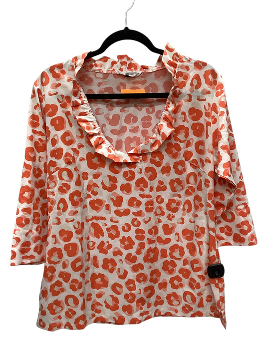 Top Long Sleeve By Clothes Mentor In Orange, Size: L