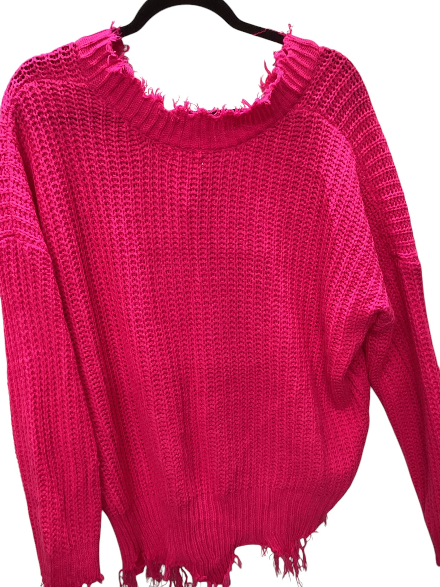 Sweater By Main Strip In Pink, Size: L