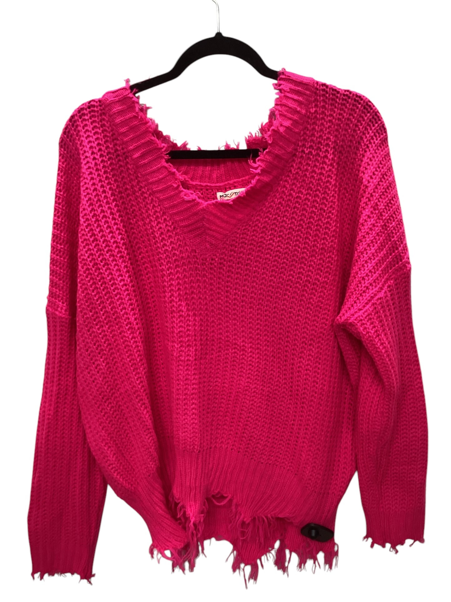 Sweater By Main Strip In Pink, Size: L