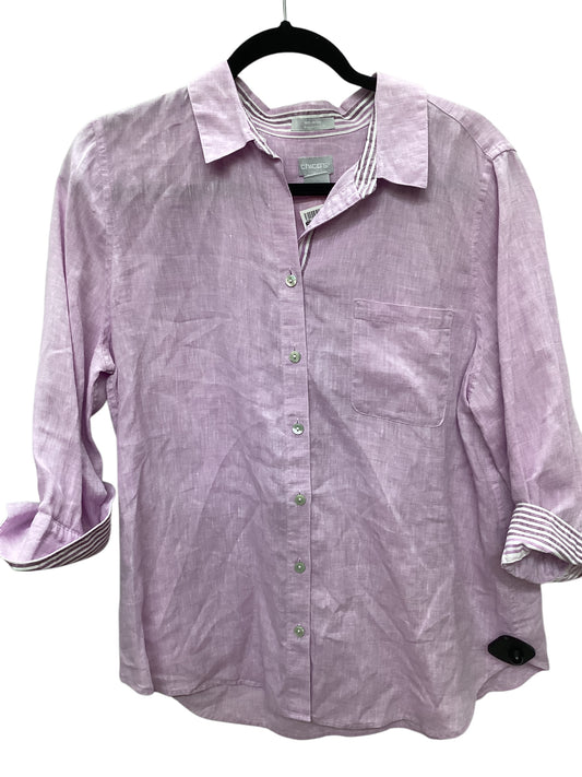 Top Long Sleeve By Chicos In Purple, Size: L