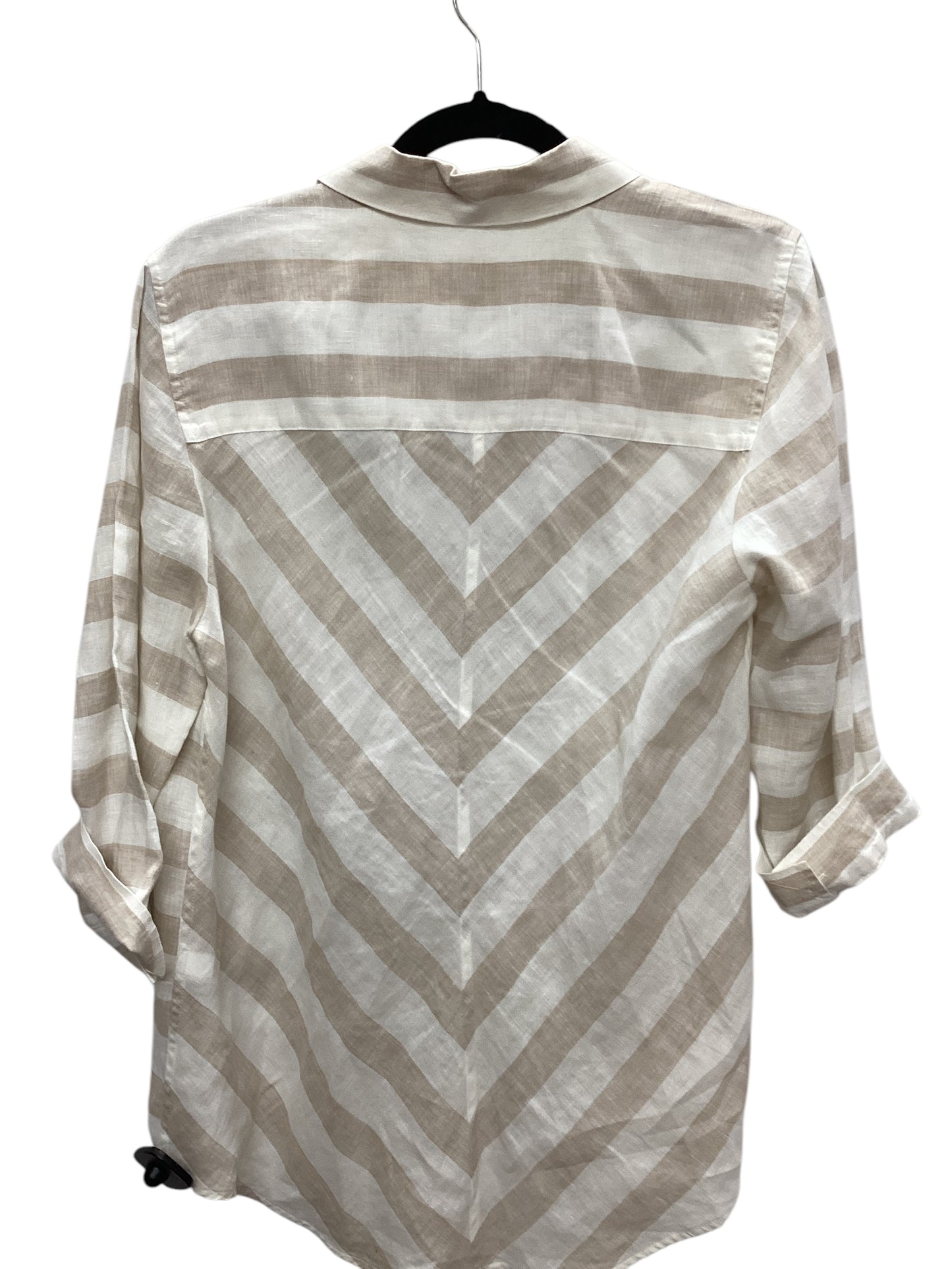 Top Long Sleeve By Chicos In Beige, Size: M