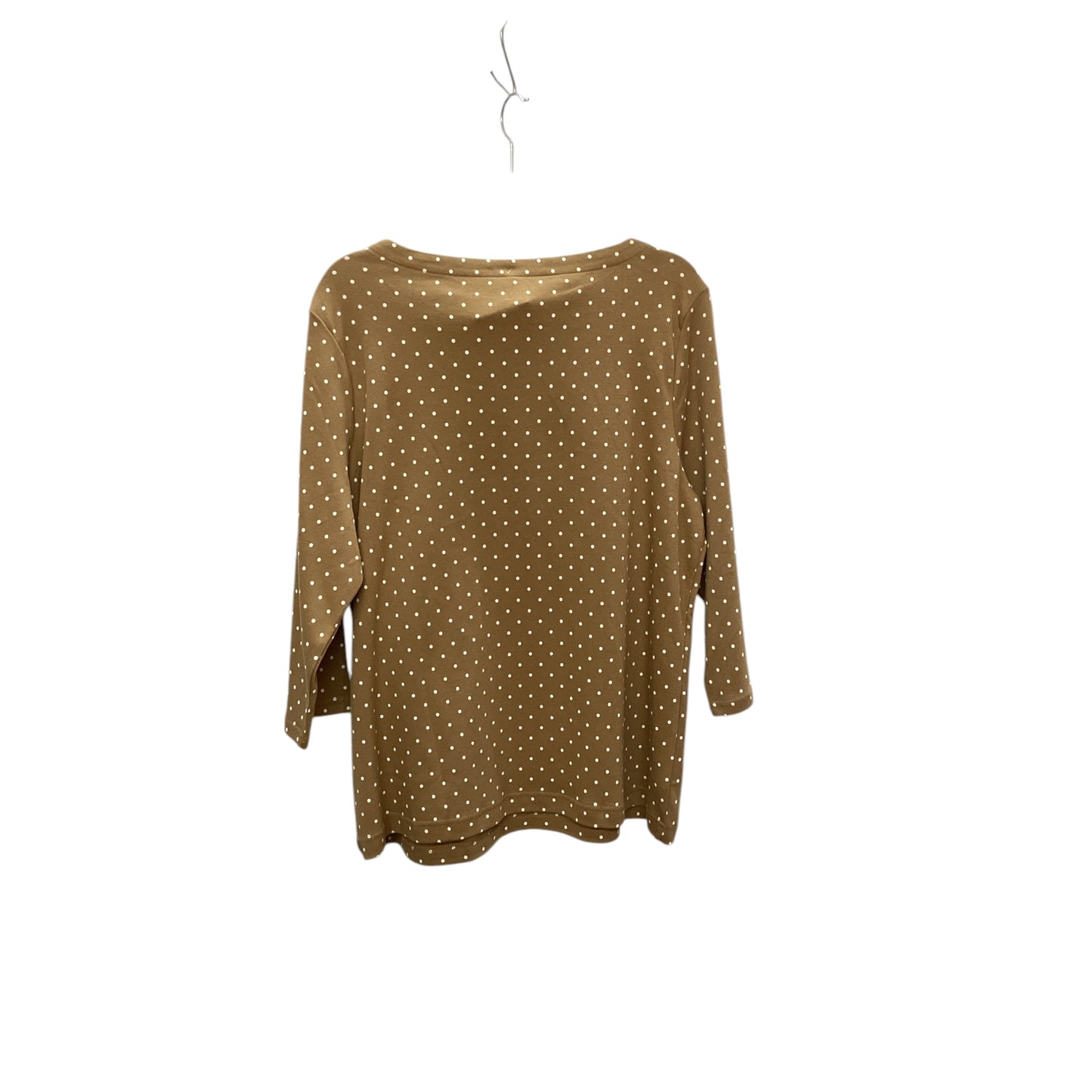 Top Long Sleeve By Croft And Barrow In Brown, Size: Xxl