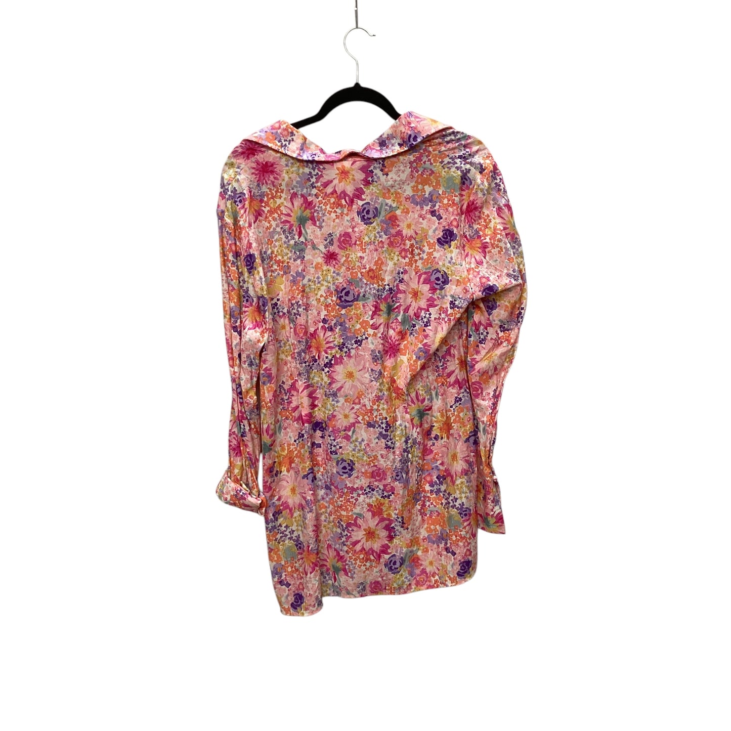 Tunic Long Sleeve By H&m In Floral Print, Size: L