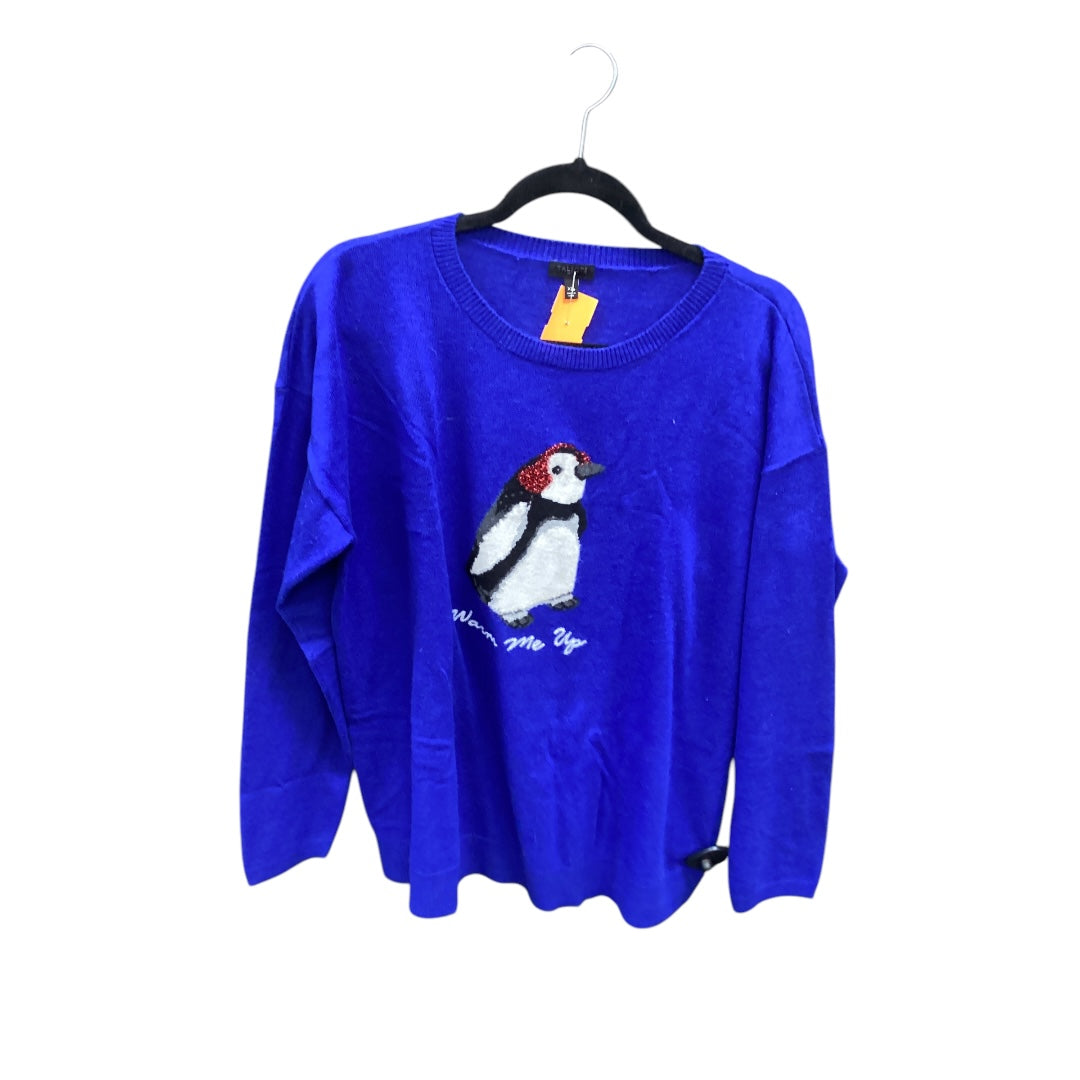 Top Long Sleeve By Talbots In Blue, Size: Xlp