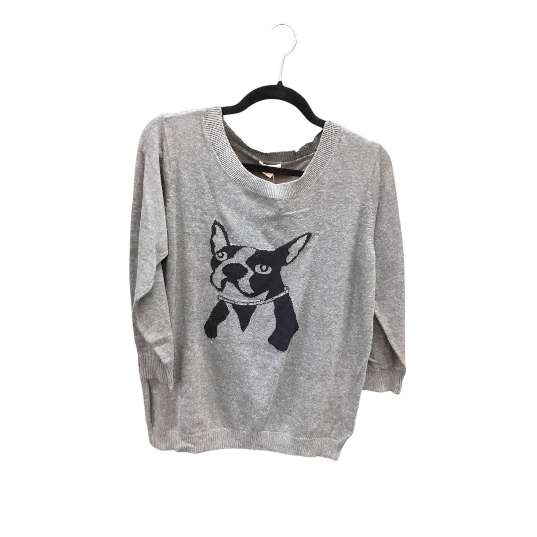 Top Long Sleeve By Jaclyn Smith In Grey, Size: L