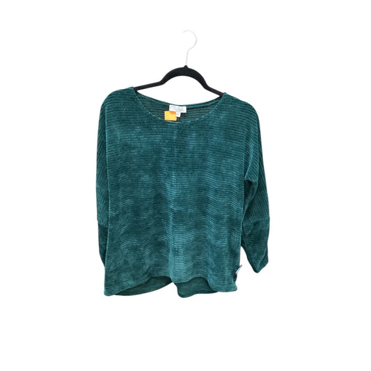 Top Long Sleeve By Chenault In Green, Size: M