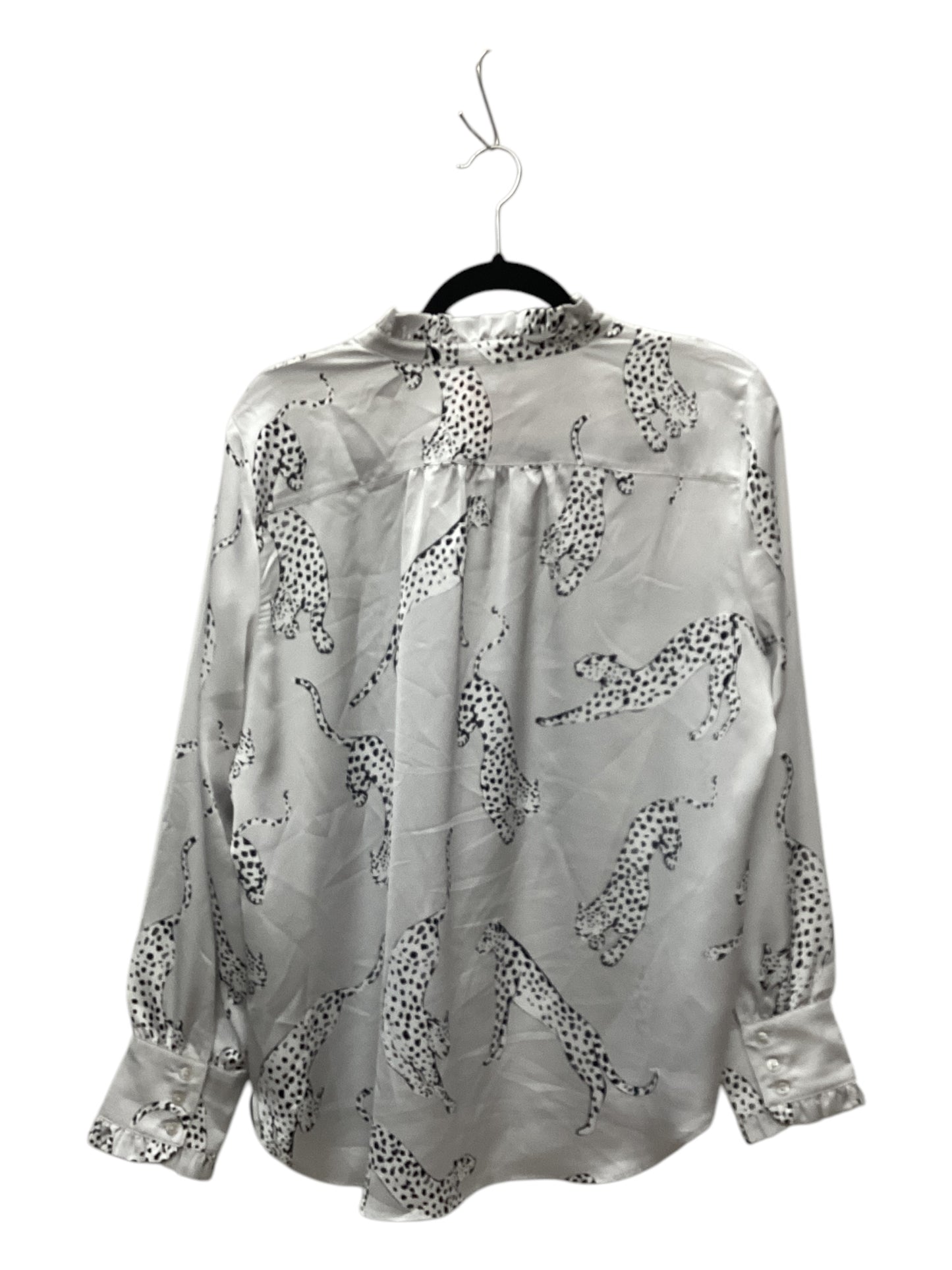 Top Long Sleeve By Ann Taylor In Grey, Size: L