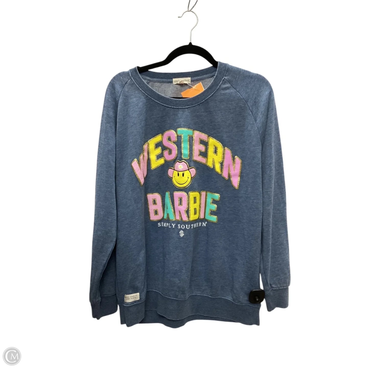 Top Long Sleeve By Simply Southern In Blue, Size: S