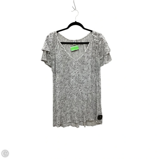 Top Short Sleeve By Old Navy In Black & White, Size: Xl