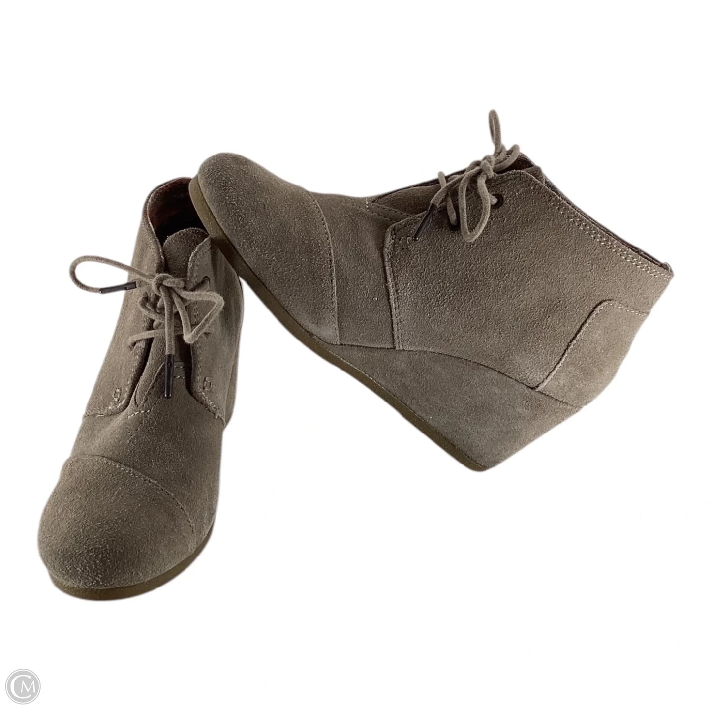 Shoes Heels Wedge By Toms In Tan, Size: 8