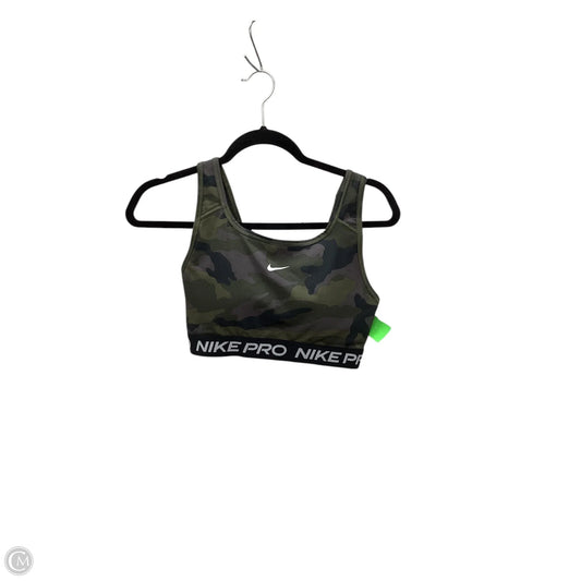 Athletic Bra By Nike Apparel In Camouflage Print, Size: M