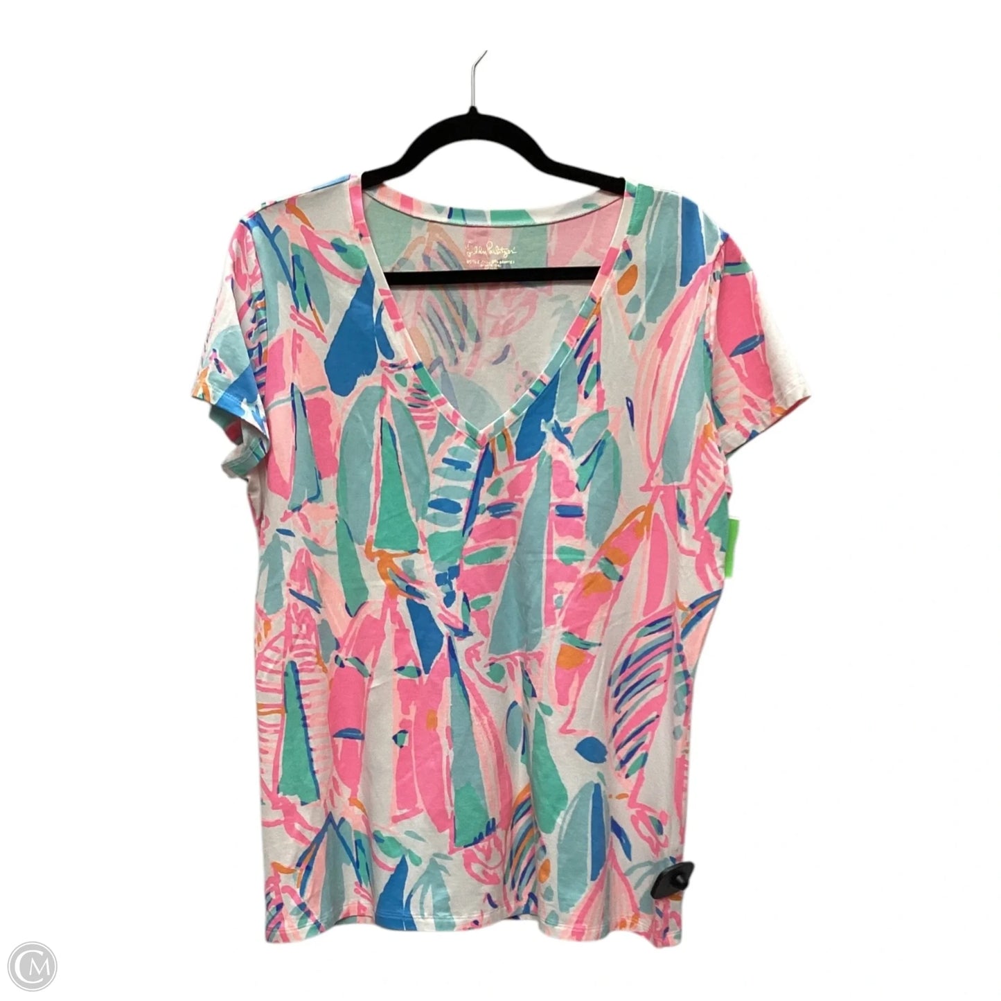 Top Short Sleeve Designer By Lilly Pulitzer In Multi-colored, Size: Xl