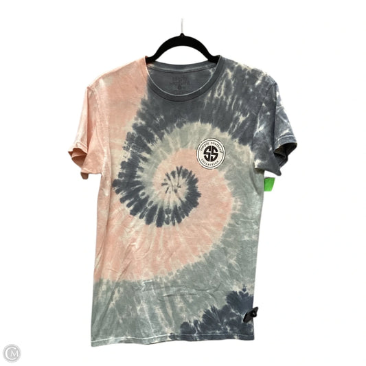 Top Short Sleeve Basic By Simply Southern In Tie Dye Print, Size: S